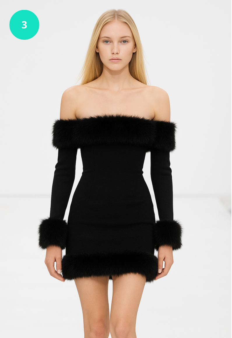 Season Short Dress Black